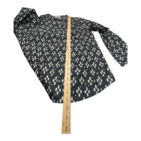 Roman’s Blouse Size 1X Black White Long Sleeves button down with collar - Picture 9 of 10